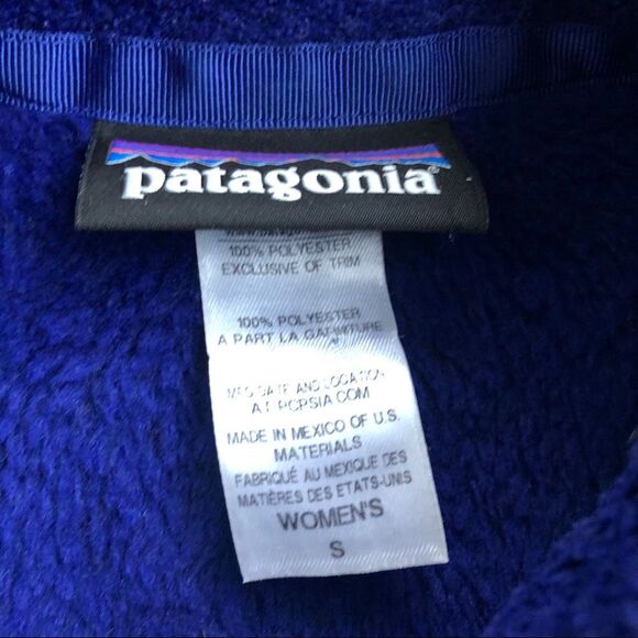 Patagonia full zip fleece vest retool snap T blue S - Picture 2 of 3